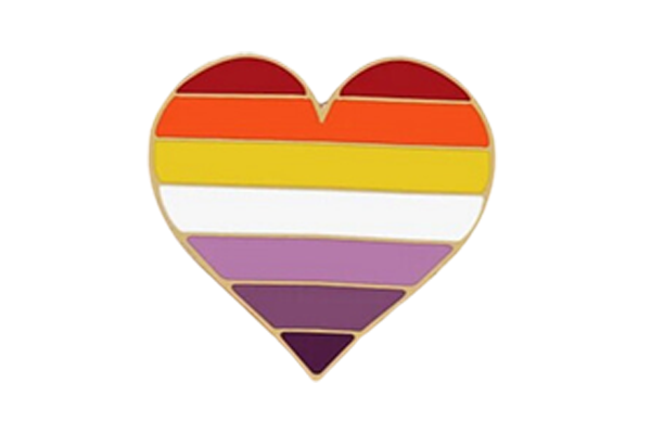 Lesbian Heart Pin