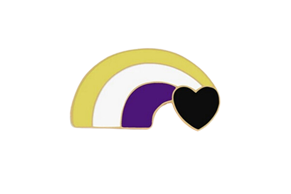 Non Binary Rainbow Flag Pin