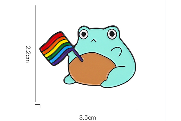 Pride Flag Frog Pin
