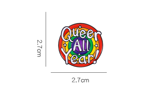 Queer All Year Pin