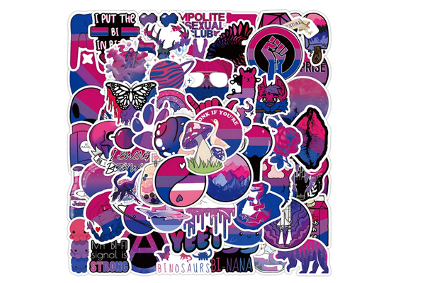 Bisexual Sticker 60 Piece Pack