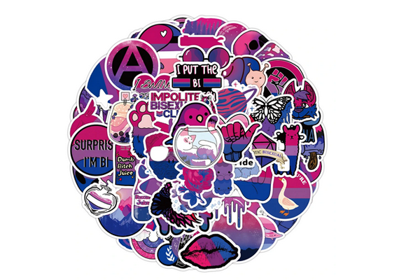 Bisexual Sticker 60 Piece Pack