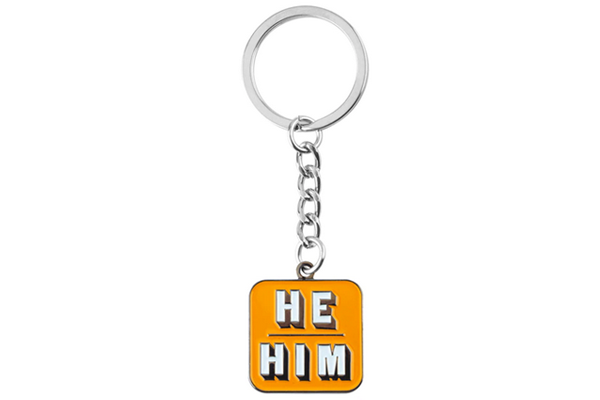 He/Him Pronoun Keyring