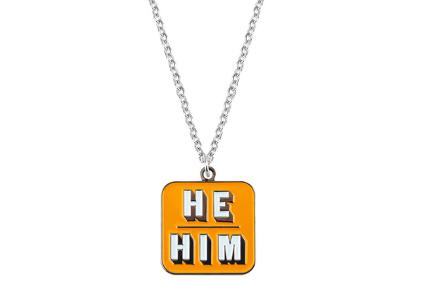 He/Him Pronoun Necklace