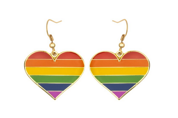 Rainbow Heart Earrings