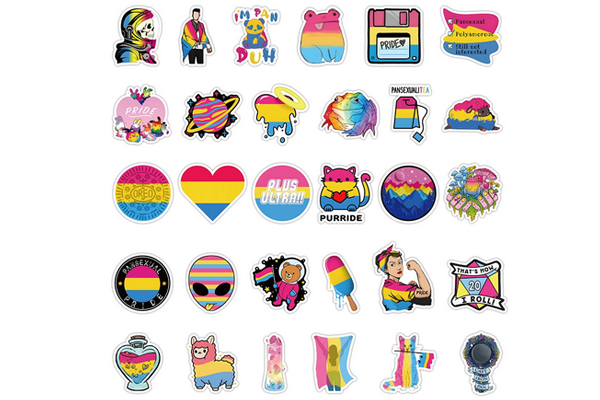 Pansexual Sticker 60 Piece Pack