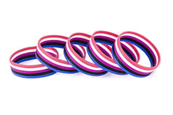 Gender Fluid Rubber Bracelet