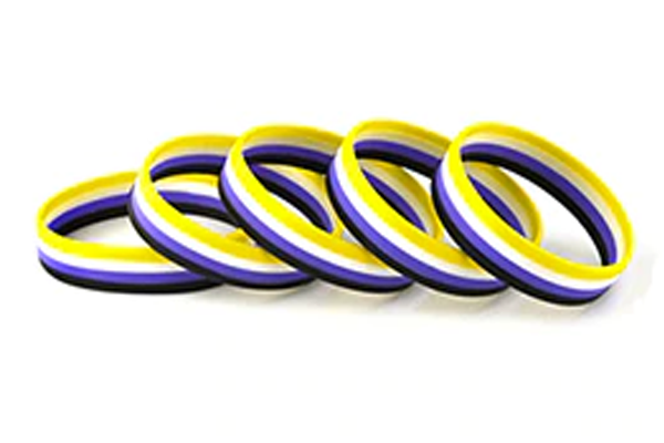 Non-Binary Rubber Bracelet
