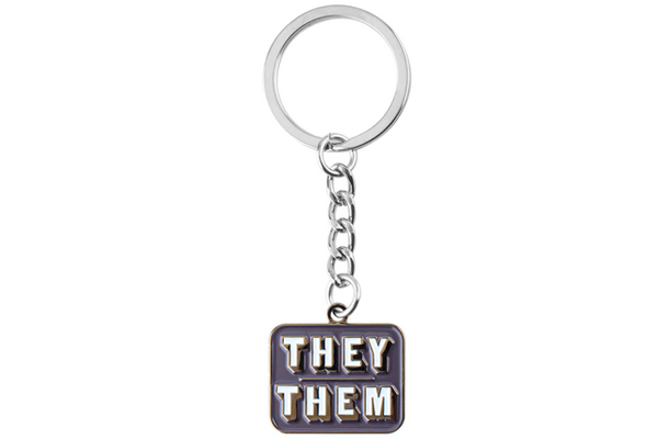 They/Them Pronoun Keyring