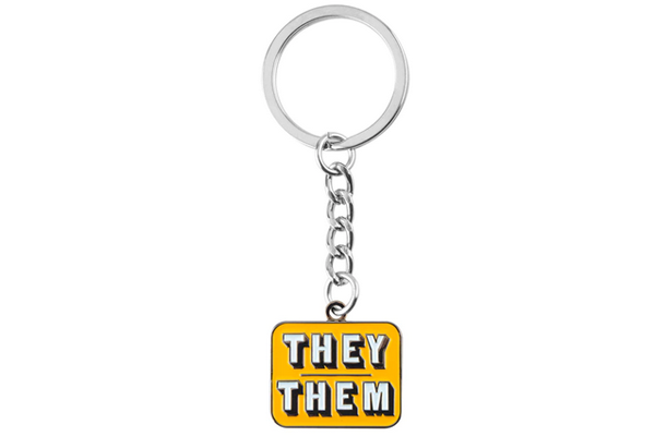 They/Them Pronoun Keyring