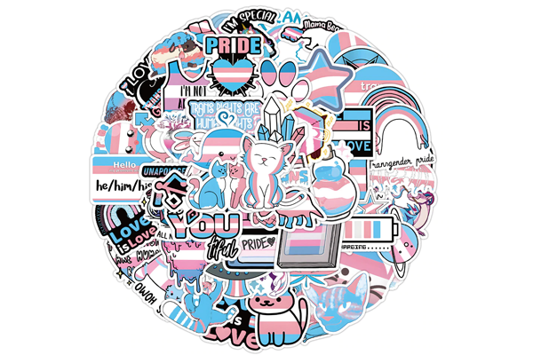 Trans Sticker 60 Piece Pack