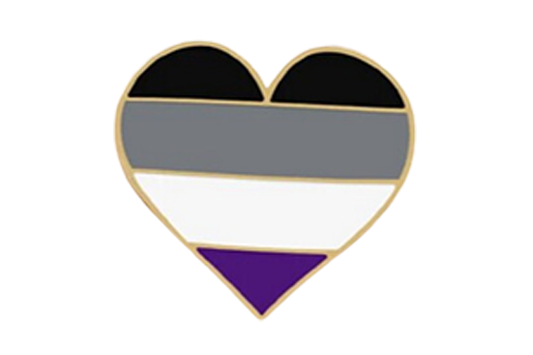 Asexual Heart Pin