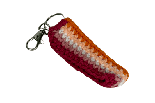 Crochet Lesbian Flag Keyring