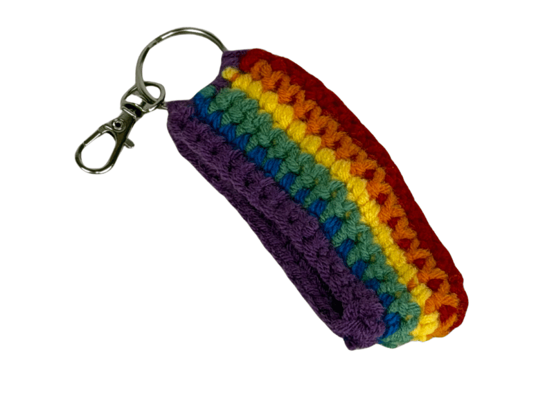 Crochet Rainbow Flag Keyring – LGBTQ+ Flags Australia