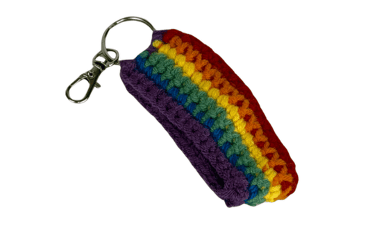 Crochet Rainbow Flag Keyring