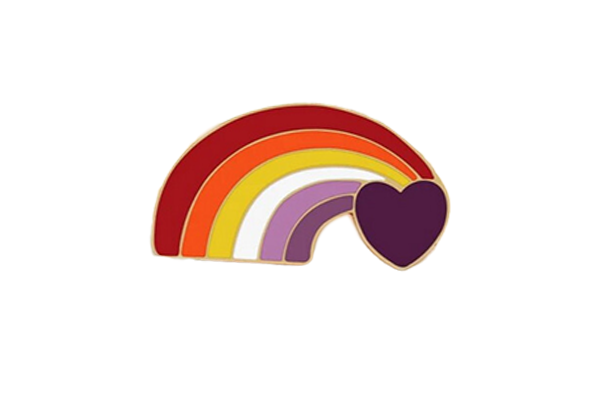 Lesbian Rainbow Flag Pin