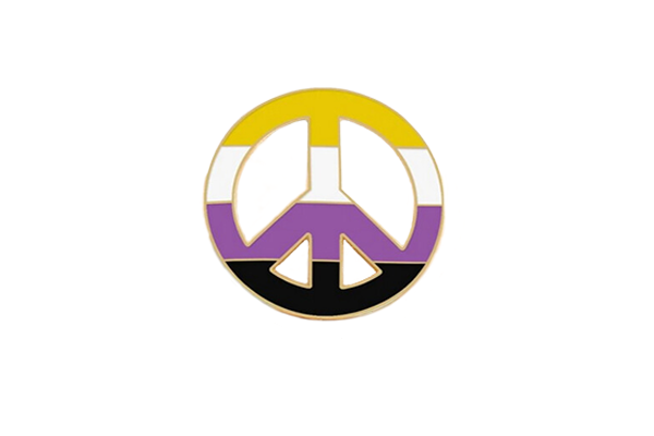 Non-binary Flag Pin - Subtle Pride Lapel Minimalist Badge LGBT Gay - Foto 2