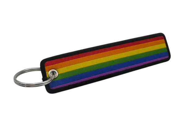 Pride Flag Embroidered Key Tag