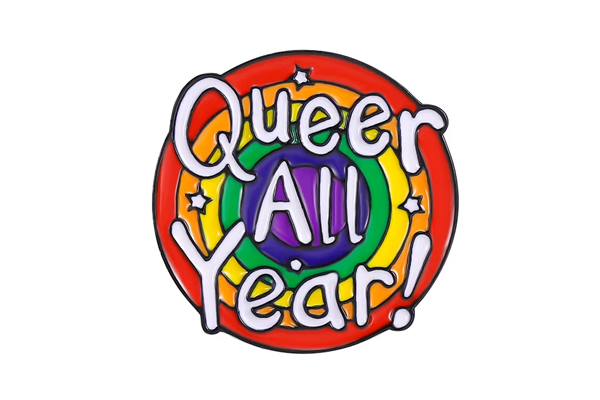 Queer All Year Pin