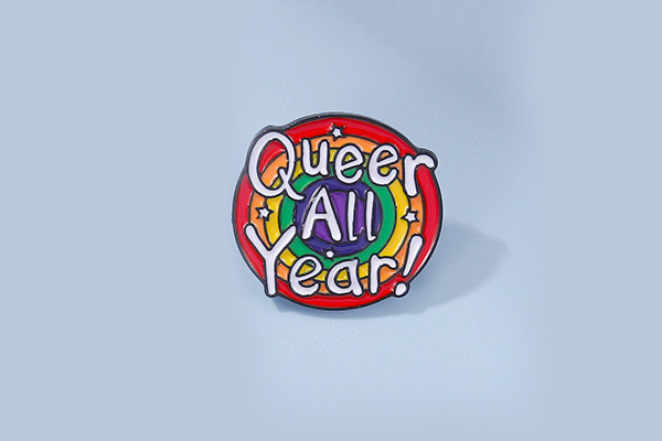 Queer All Year Pin