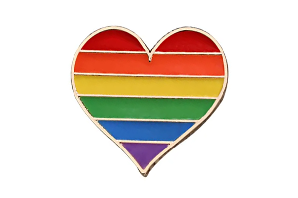 Rainbow Heart Pin