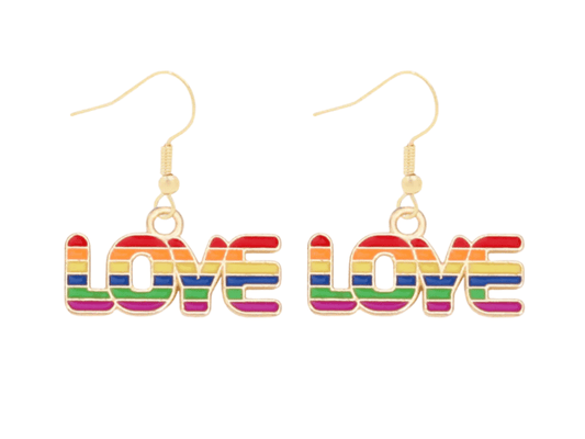 Rainbow Love Earrings