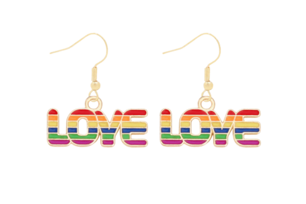 Rainbow Love Earrings