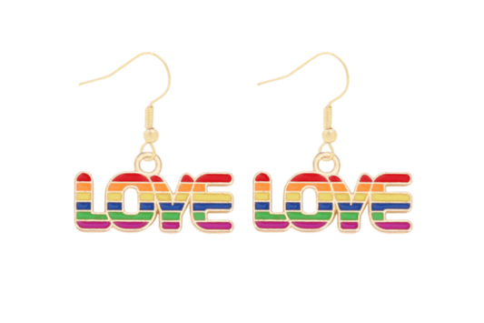 Rainbow Love Earrings