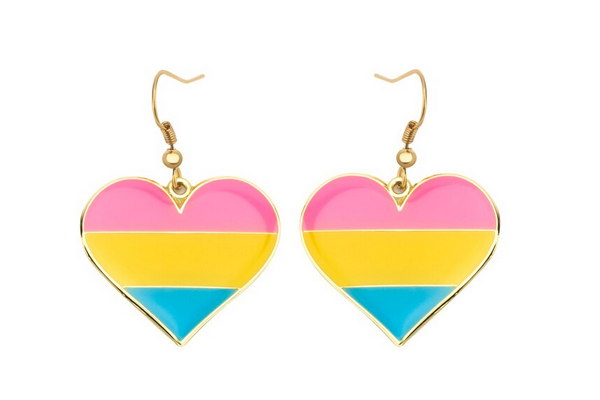 Heart Earrings Pansexual