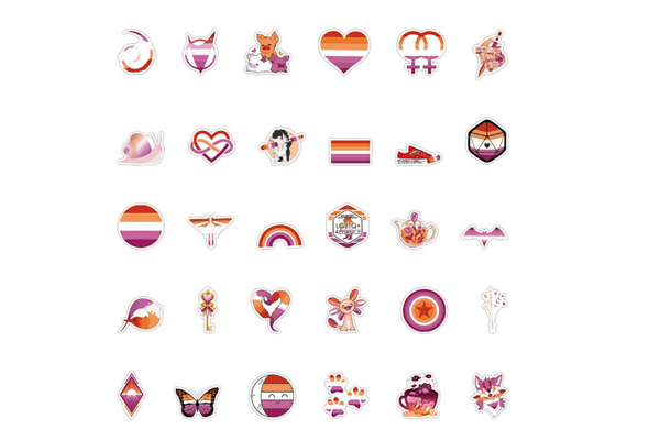 Lesbian Sticker 99 Piece Pack