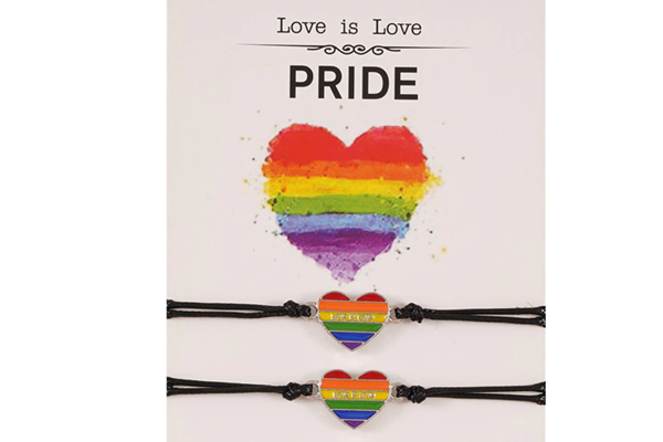 Rainbow Heart Bracelet