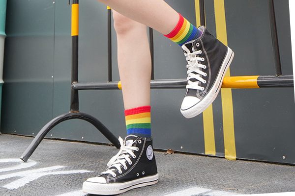 Rainbow Thick Stripe Socks