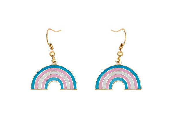 Trans Rainbow Earrings
